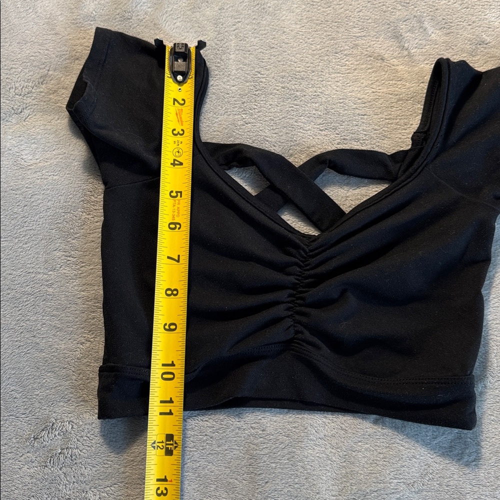 Rare Bombshell Sportswear Off The Shoulder Crop Top Black Size XS - Picture 11 of 13